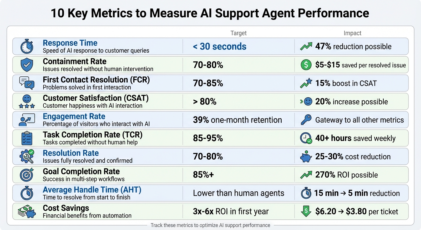 10 Key Metrics to Measure AI Support Agent Performance
