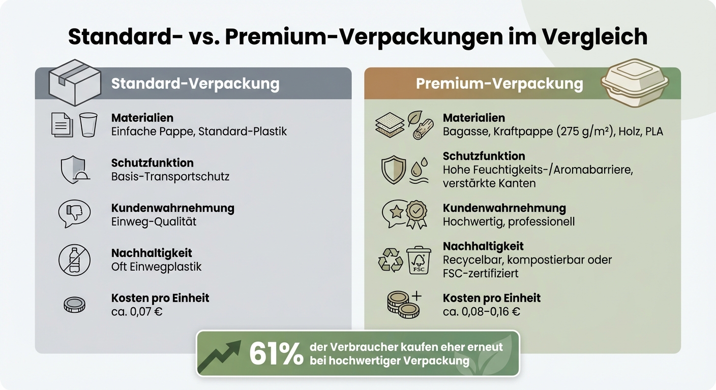 Standard vs. Premium Verpackungen: Material, Kosten und Kundenwahrnehmung im Vergleich