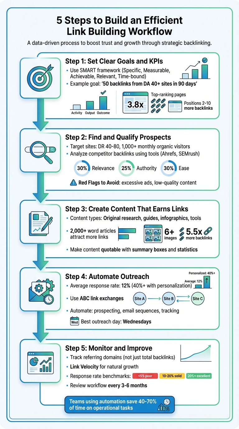 5-Step Link Building Workflow Process for SEO Success