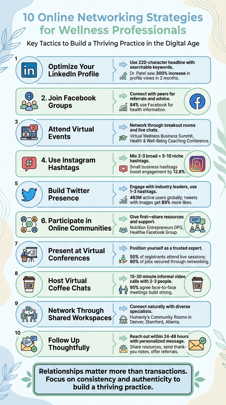 10 Online Networking Strategies for Wellness Professionals