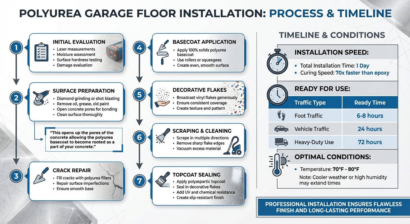 Polyurea Garage Floor Installation Process and Timeline