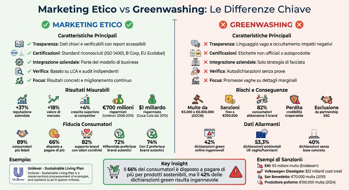 Marketing etico vs greenwashing: differenze 1 Marketing etico vs greenwashing: confronto completo con dati e statistiche