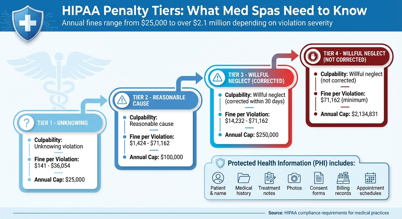 HIPAA Penalty Tiers for Med Spa Documentation Violations