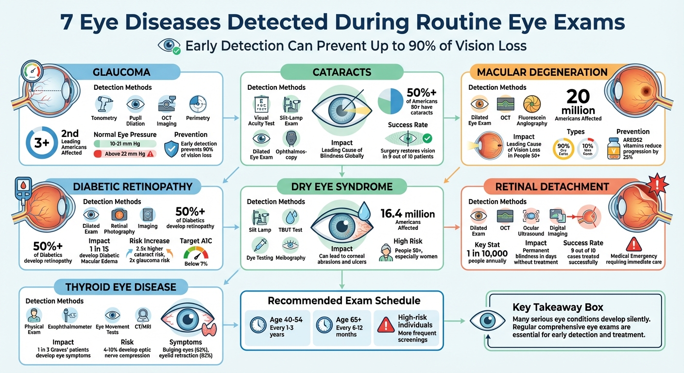 7 Eye Diseases Detected During Routine Eye Exams: Detection Methods and Impact