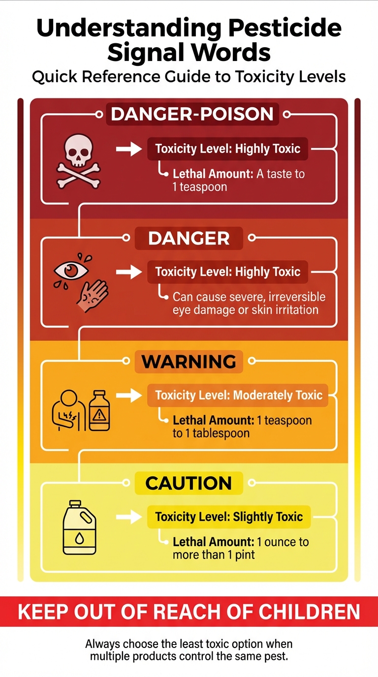 Pesticide Signal Words and Toxicity Levels Guide