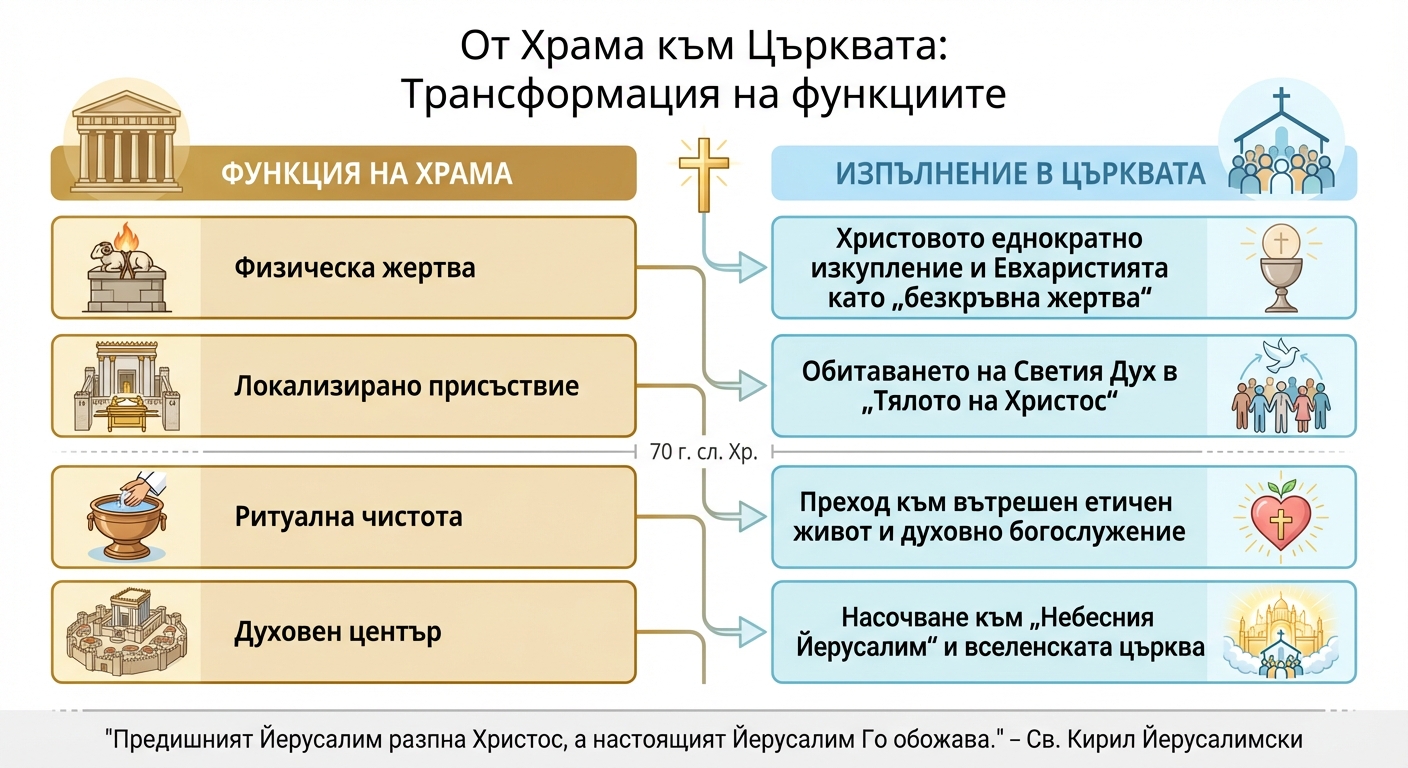 От храм към църква: Трансформация на Божието присъствие