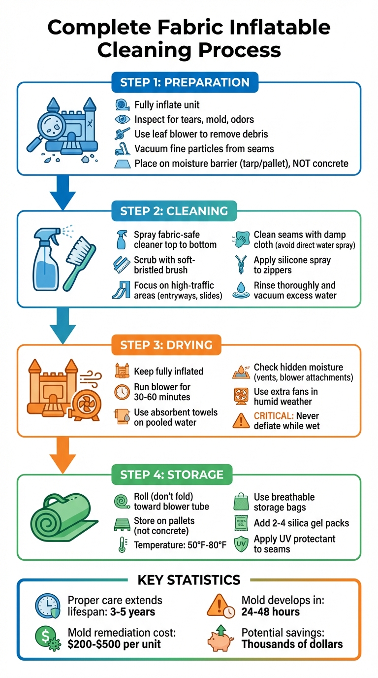 Complete Fabric Inflatable Cleaning Process: 4-Step Guide
