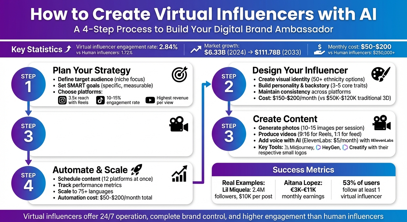 4-Step Process to Create Virtual Influencers with AI Tools