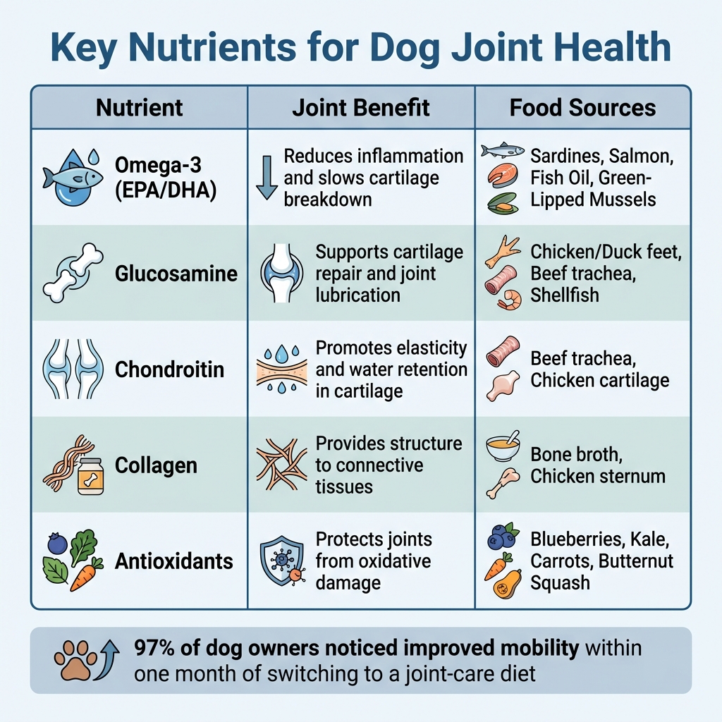 Key Nutrients for Dog Joint Health: Benefits and Food Sources