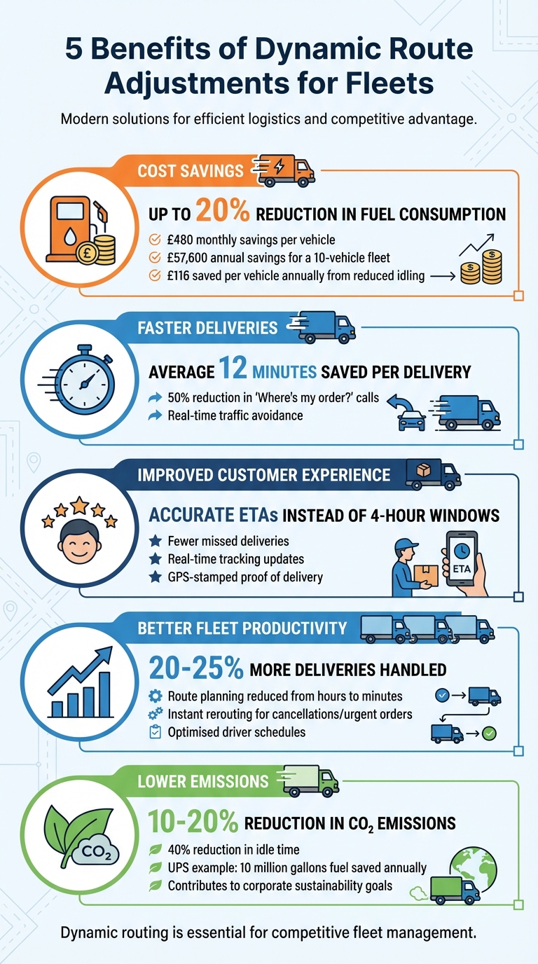 5 Key Benefits of Dynamic Route Adjustments for Fleet Management
