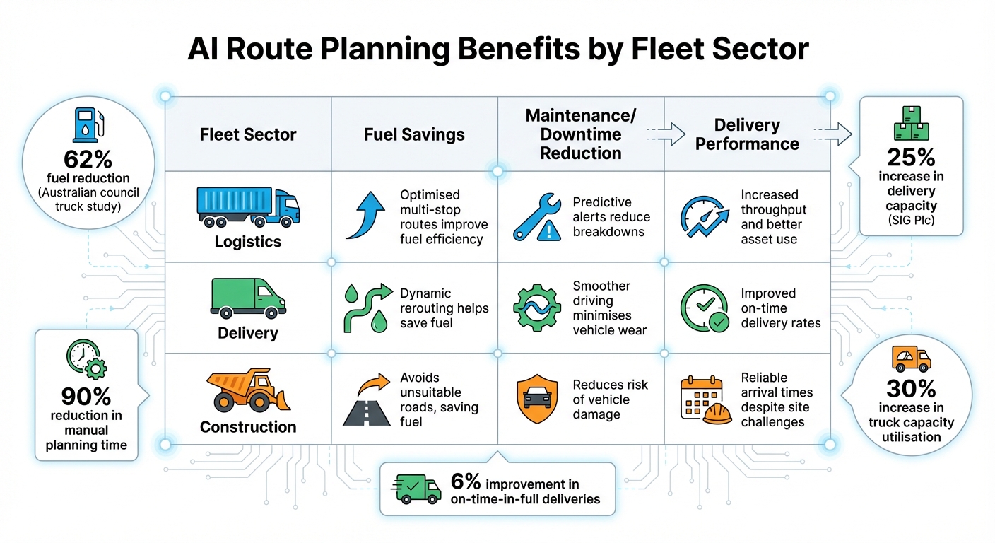 AI Route Planning Benefits Across Fleet Types: Fuel Savings, Maintenance & Delivery Performance
