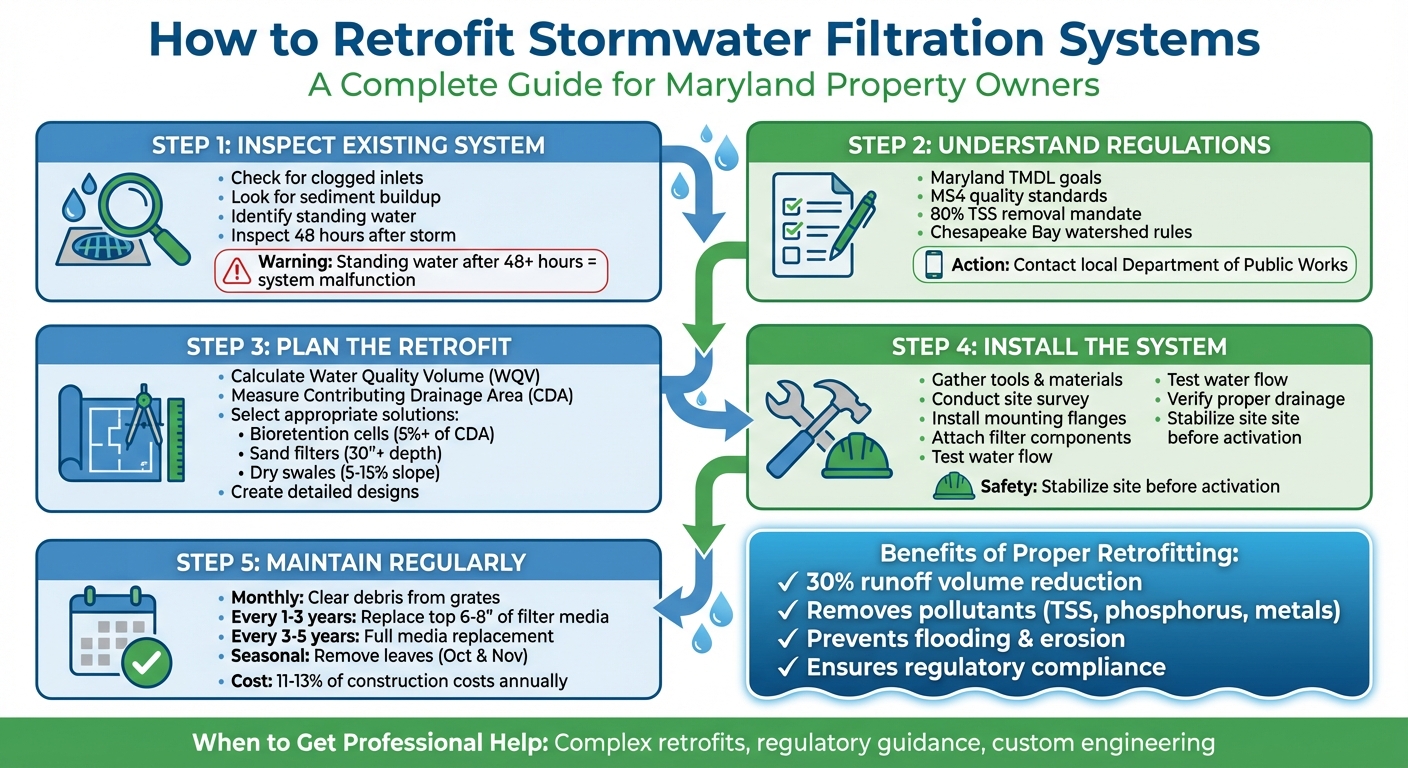 5 Steps to Retrofit Stormwater Filtration Systems in Maryland