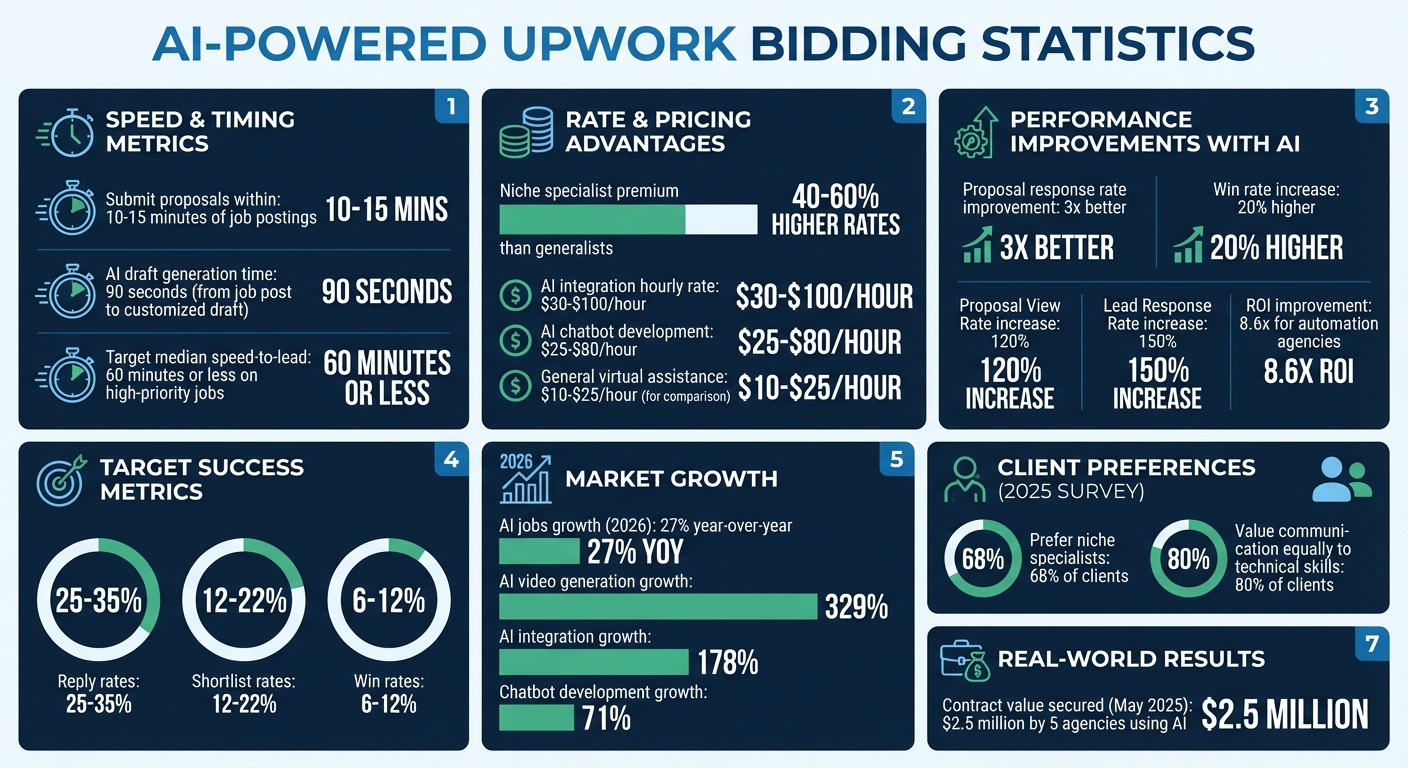 AI-Powered Upwork Bidding: Key Statistics and Performance Metrics