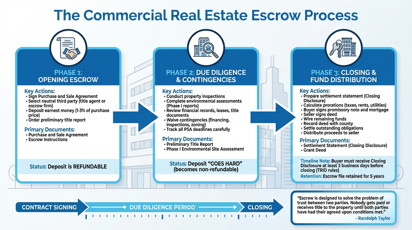 The 3-Phase Commercial Real Estate Escrow Process