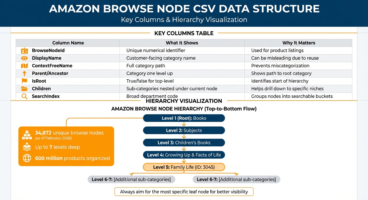 Amazon Browse Node Categories: Full CSV Download 5 Amazon Browse Node CSV Structure: Key Columns and Hierarchy Explained