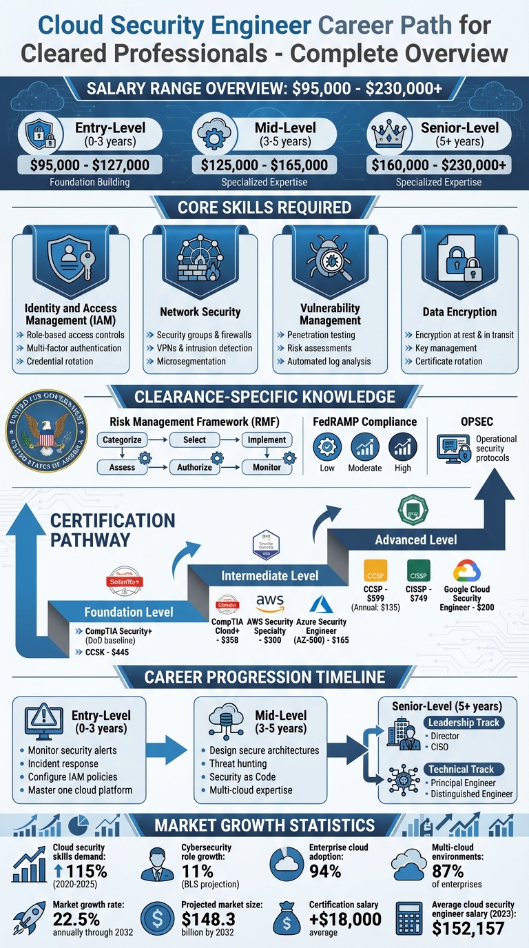 Cloud Security Engineer Career Path: Skills, Certifications, and Salary Progression