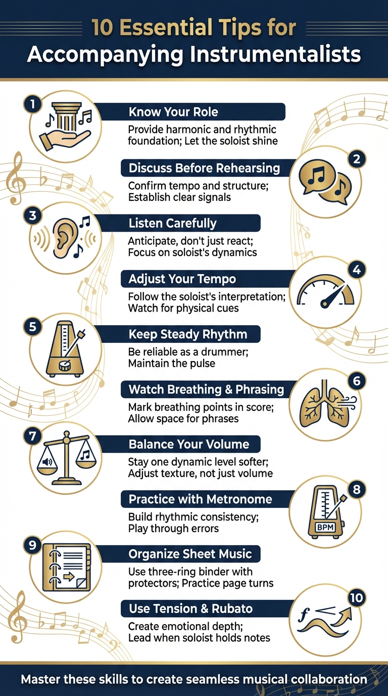 10 Essential Tips for Accompanying Instrumentalists