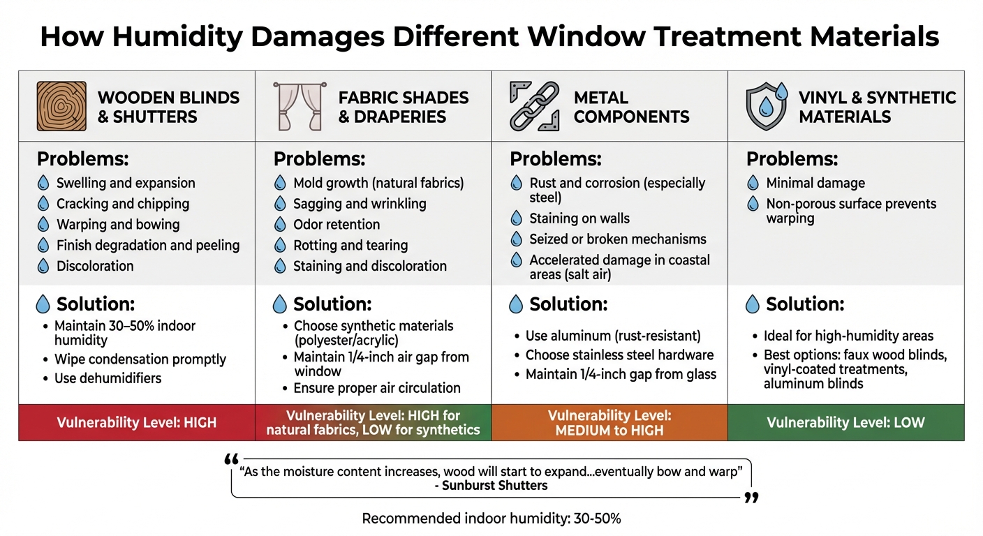 How Humidity Affects Different Window Treatment Materials