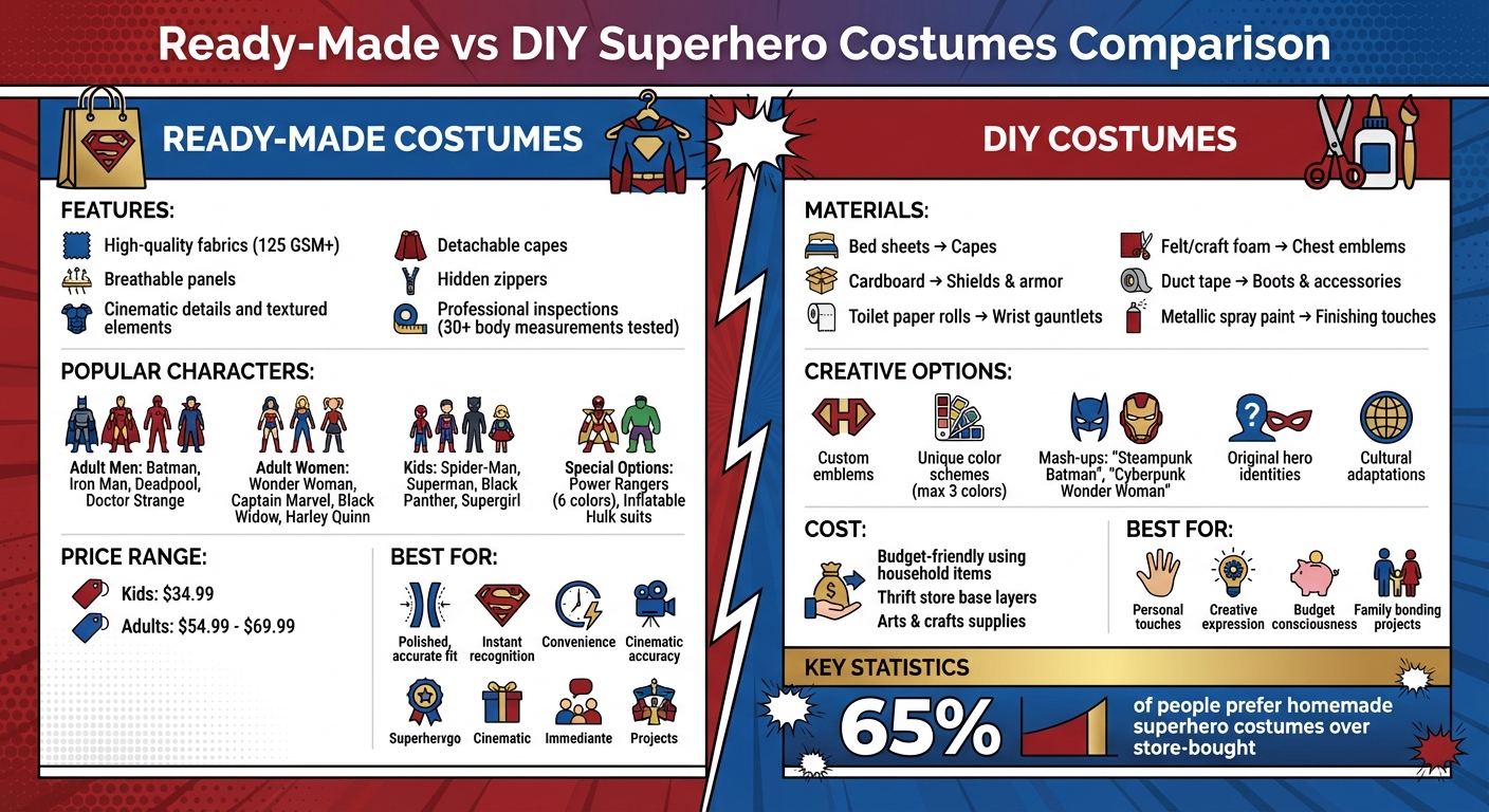Ready-Made vs DIY Superhero Costumes: Complete Comparison Guide