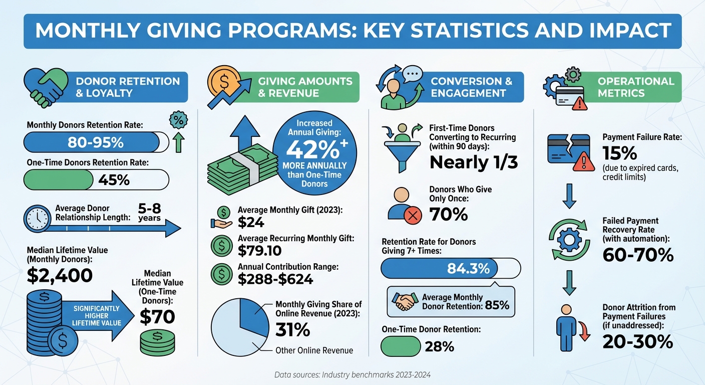Monthly Giving Programs: Key Statistics and Impact for Nonprofits