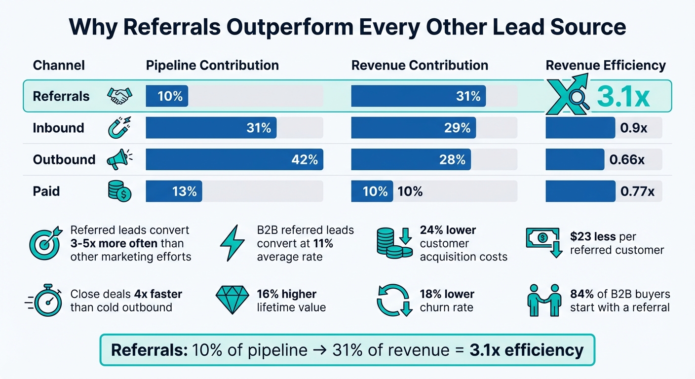 Referral vs Other Lead Sources: Revenue Efficiency Comparison