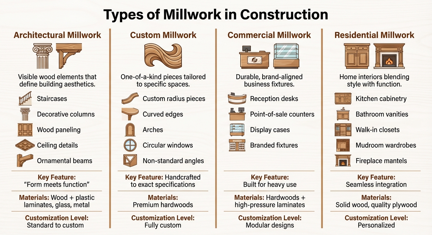 Types of Millwork in Construction: Comparison Guide