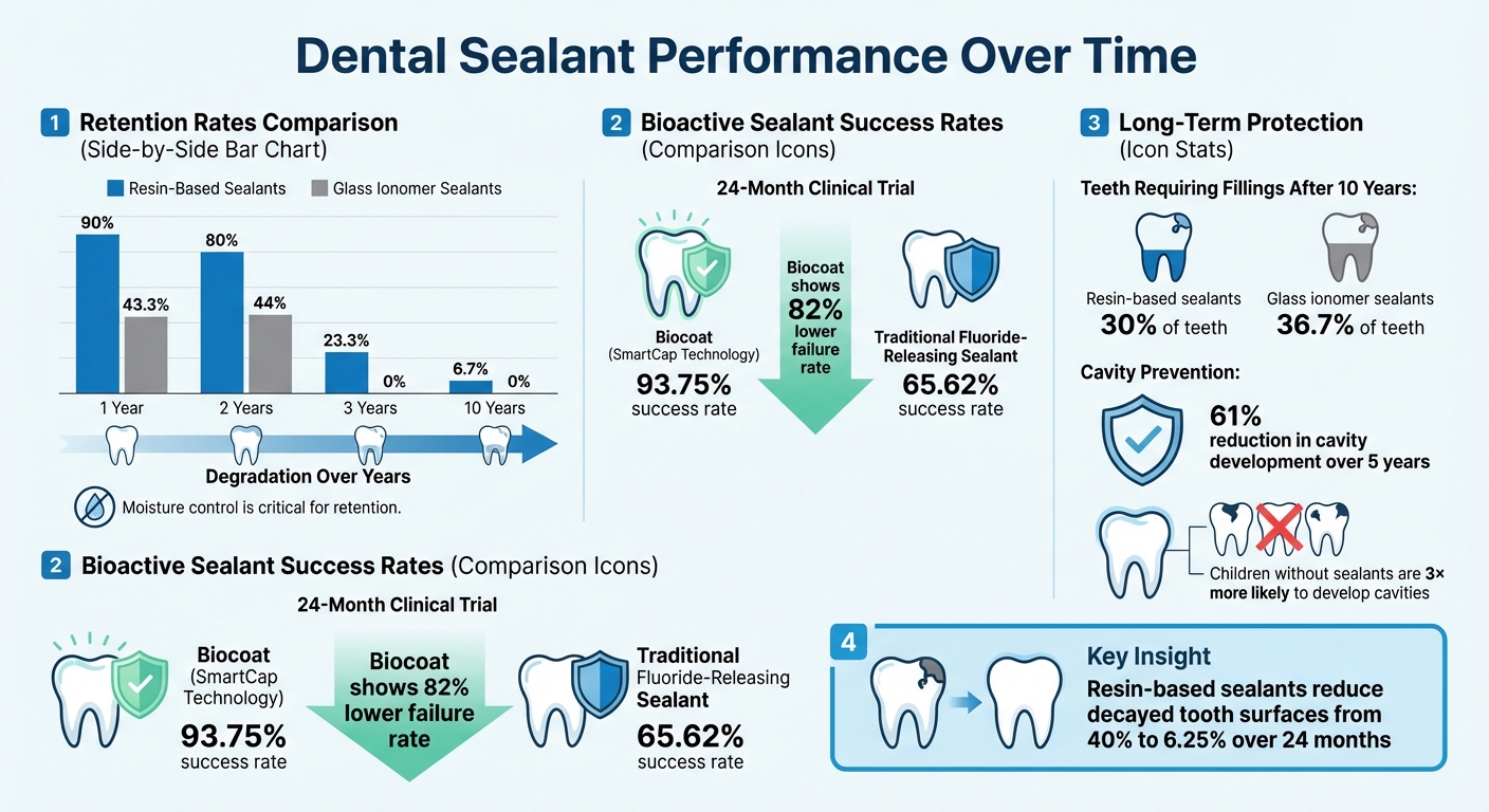 Dental Sealant Retention Rates and Effectiveness Comparison