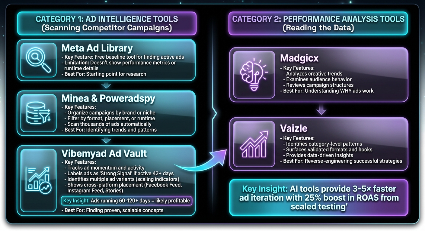 AI Tools for Meta Ad Competitor Research: Features and Benefits Comparison