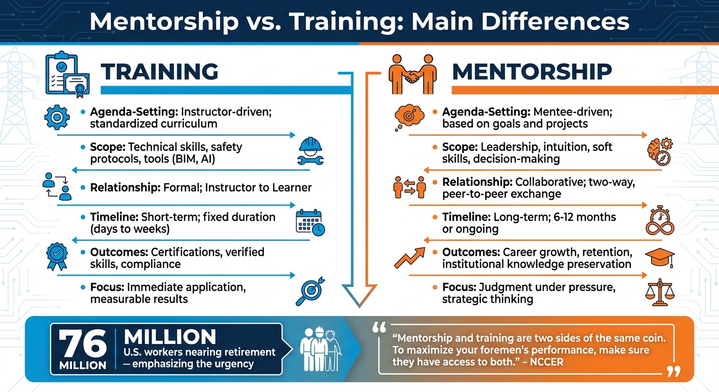 Mentorship vs Training in Energy Leadership Development