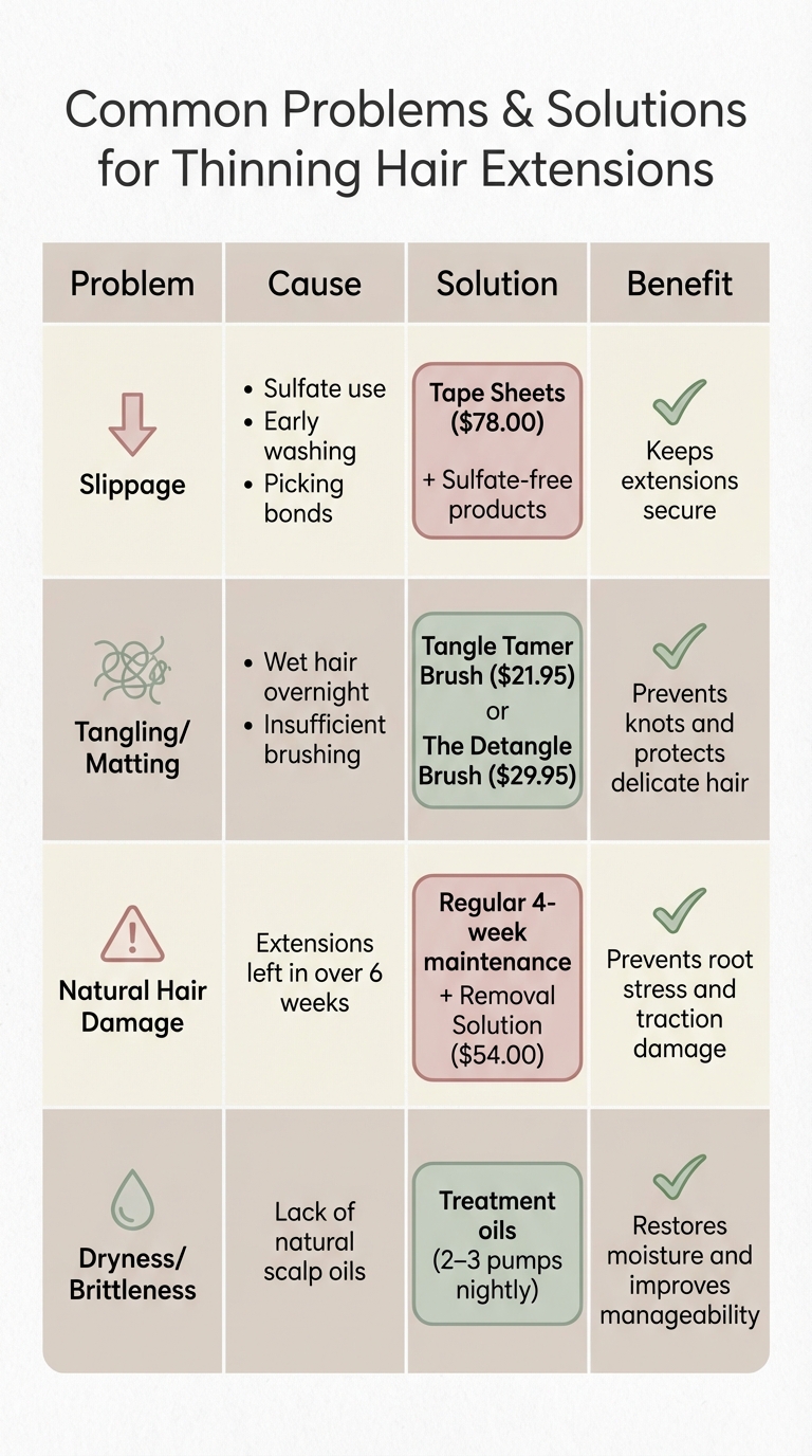 Common Hair Extension Problems and Solutions for Thinning Hair