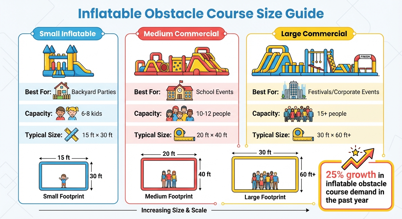 Inflatable Obstacle Course Size Guide for Different Events
