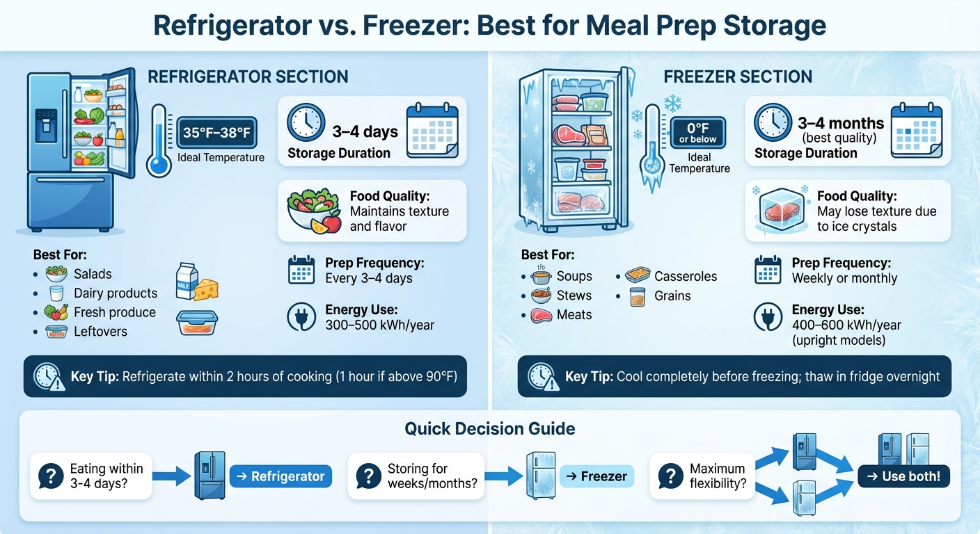 Refrigerator vs Freezer Storage Guide for Meal Prep