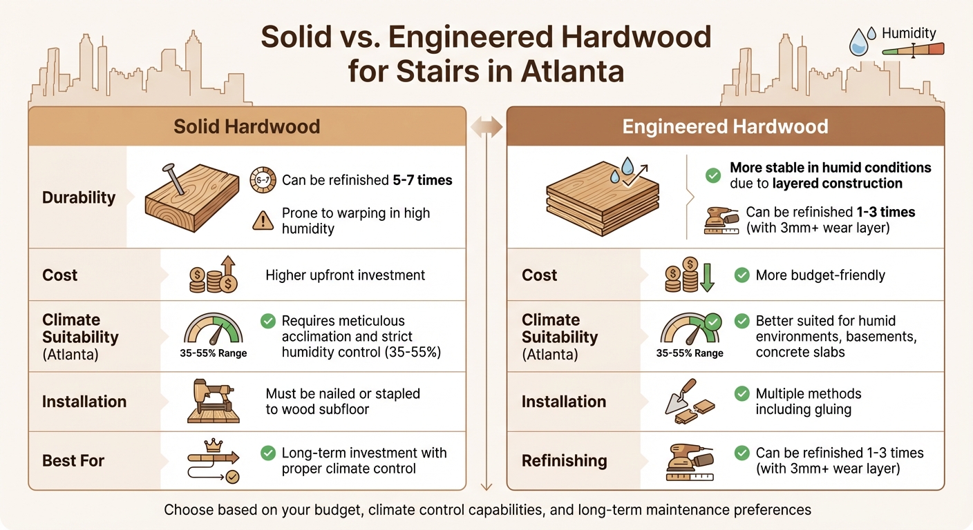 Solid vs Engineered Hardwood for Stairs: Climate Suitability and Durability Comparison