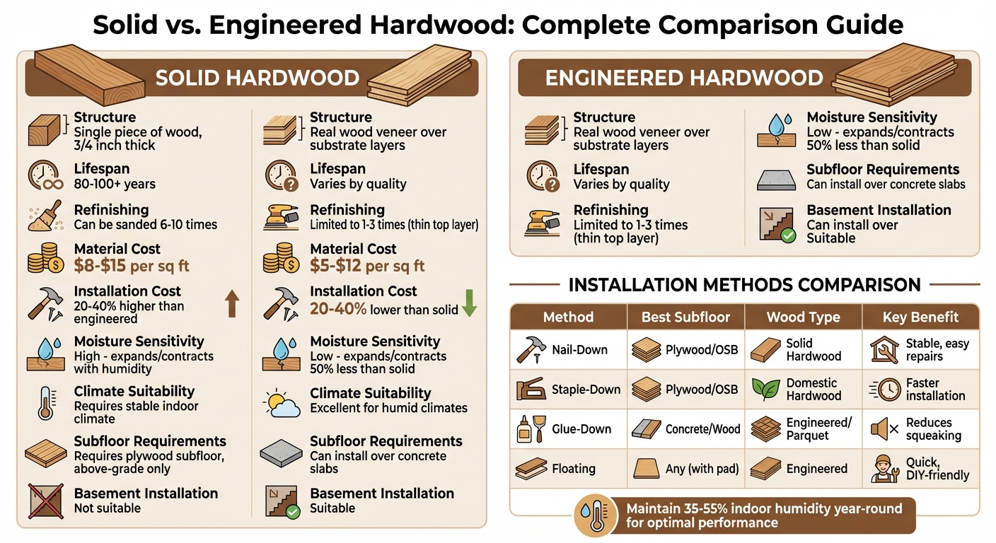 Solid vs Engineered Hardwood Flooring Comparison Guide