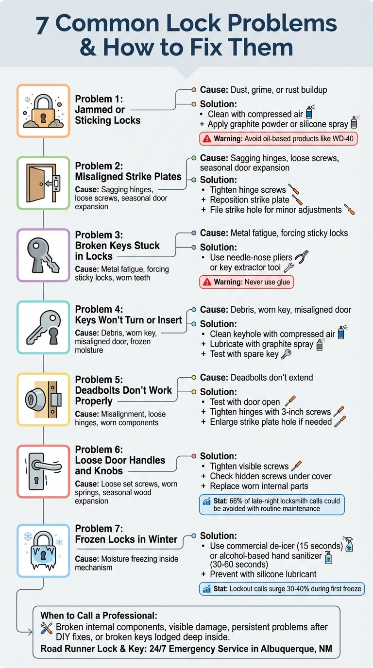 Lock Problems 7 Common Lock Problems and How to Fix Them - Roadrunner Lock And Key NM