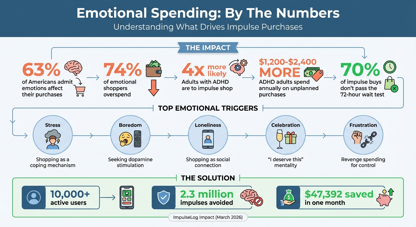 Emotional Spending Statistics and Triggers Infographic