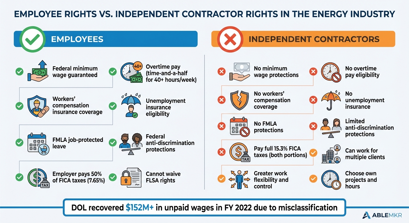 Employee vs Independent Contractor Rights in Energy Jobs