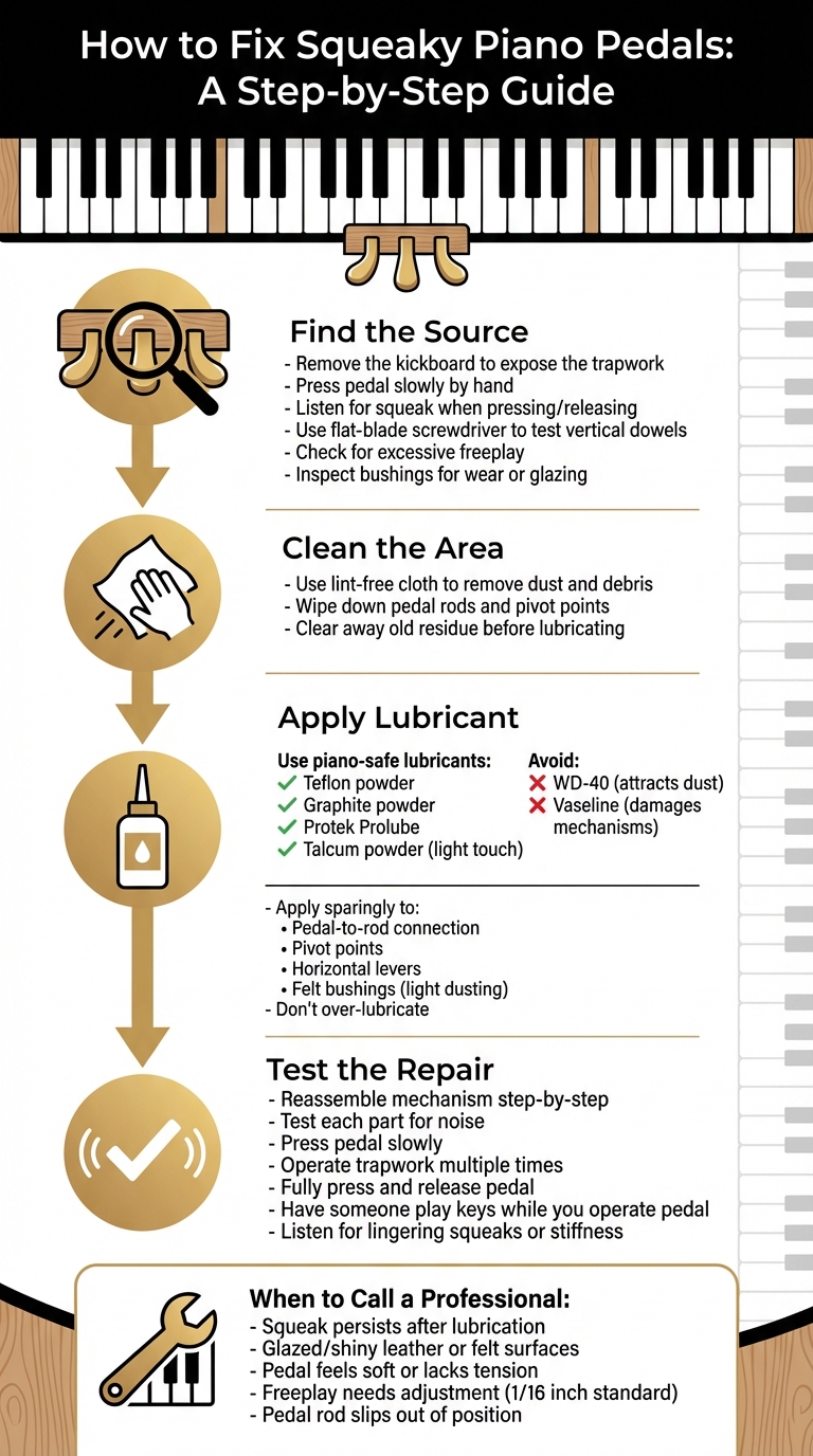 Step-by-Step Guide to Fixing Squeaky Piano Pedals