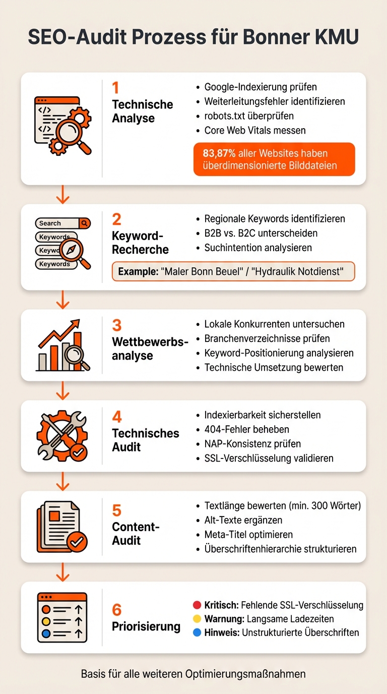 SEO-Audit Prozess für Bonner KMU in 6 Schritten