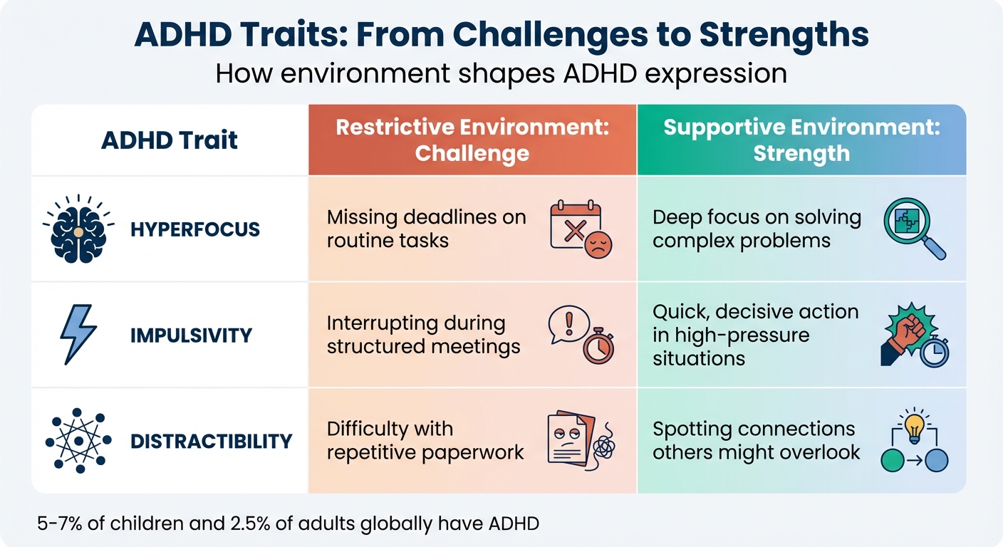ADHD Traits: Challenges vs Strengths in Different Environments