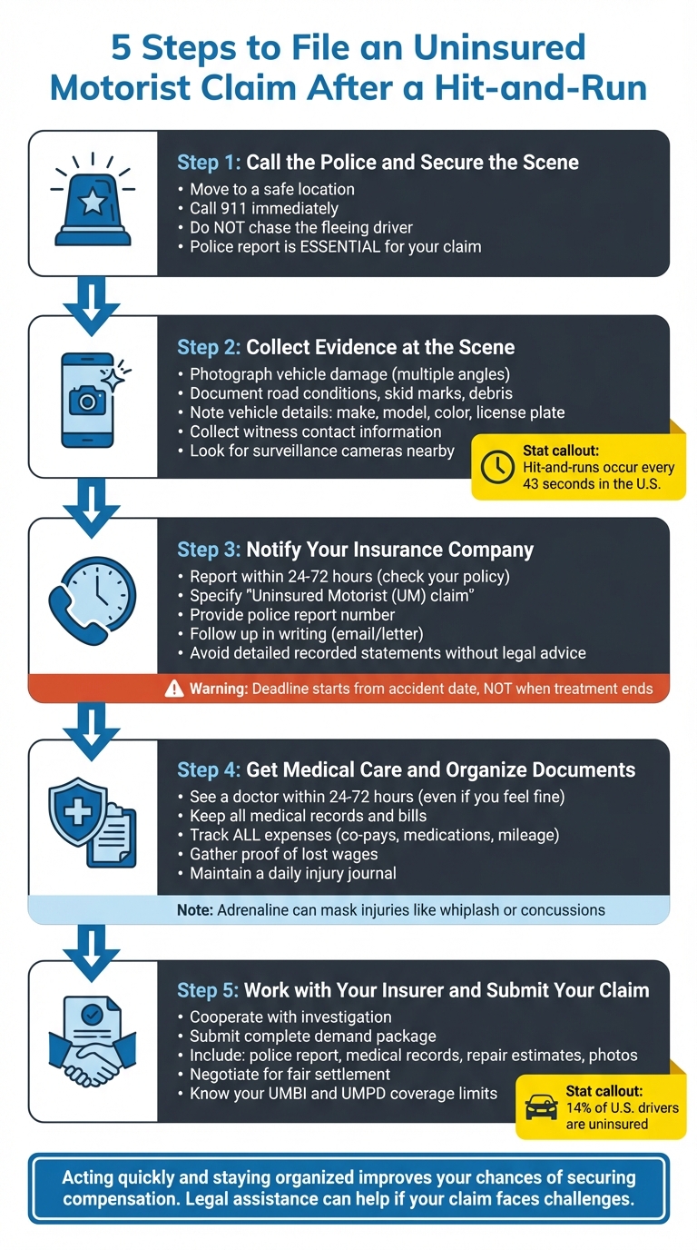 5 Steps to File an Uninsured Motorist Claim After a Hit-and-Run
