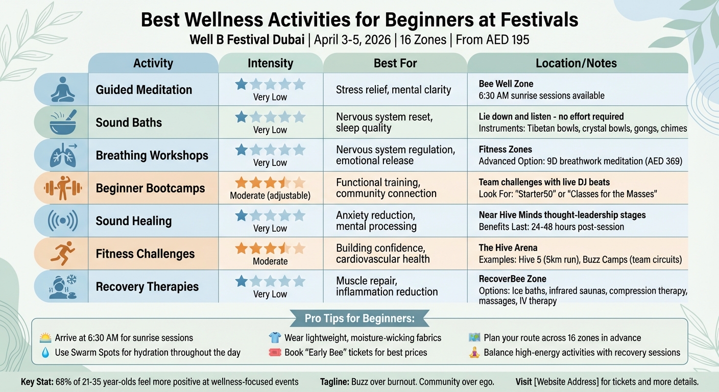 7 Beginner-Friendly Wellness Activities at Well B Festival Dubai 2026