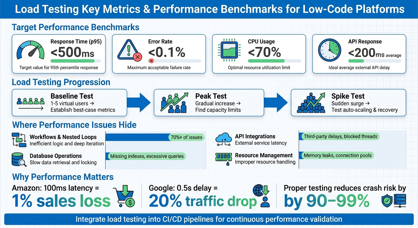 Load Testing Key Metrics and Performance Benchmarks for Low-Code Applications