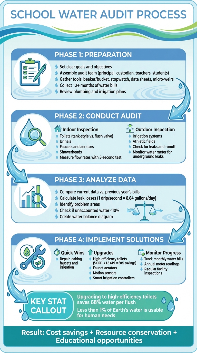 School Water Audit Process: 4-Step Guide from Planning to Implementation