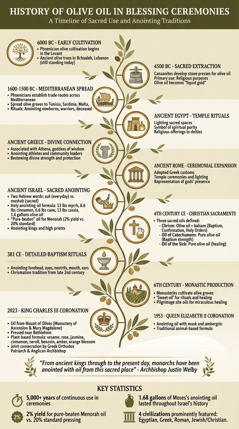 5,000-Year History of Olive Oil in Religious Ceremonies