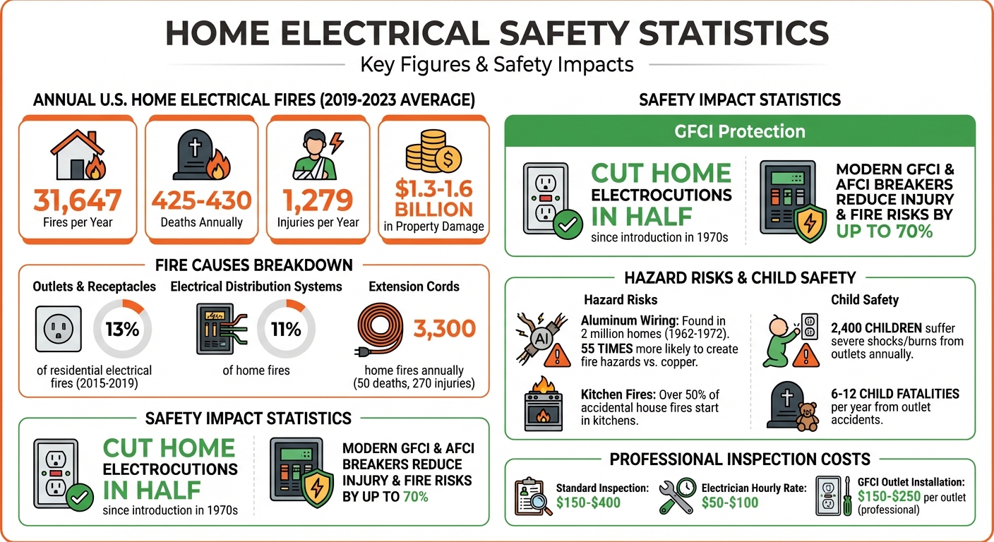Home Electrical Fire Statistics and Safety Impact