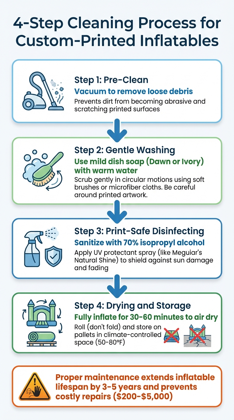 4-Step Process for Cleaning Custom-Printed Inflatables Safely