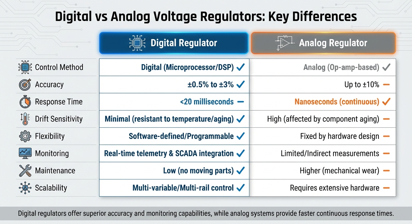 Digital vs Analog Voltage Regulators: Key Differences Comparison