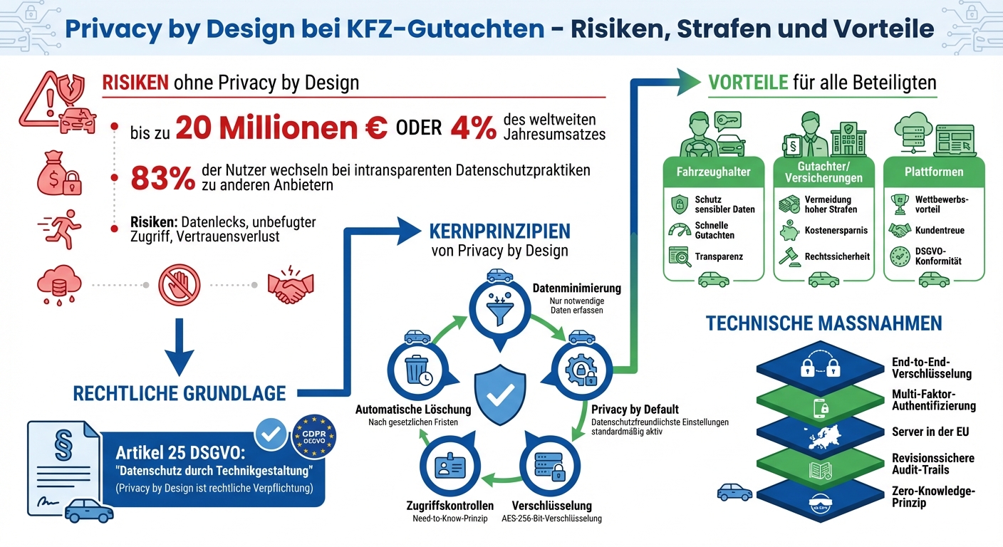 Privacy by Design bei KFZ-Gutachten: Risiken, Strafen und Vorteile im Überblick