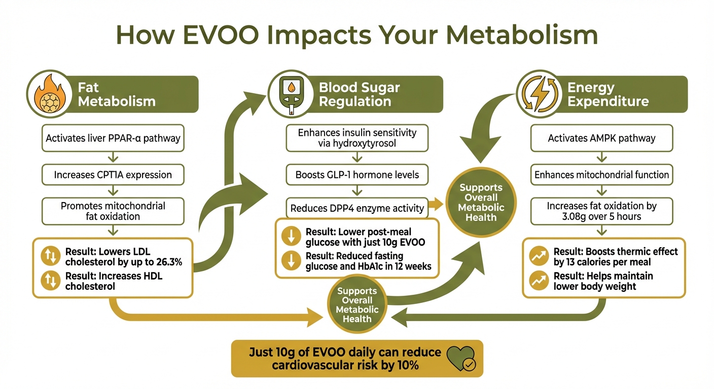 How Extra Virgin Olive Oil Affects Metabolism and Energy Use